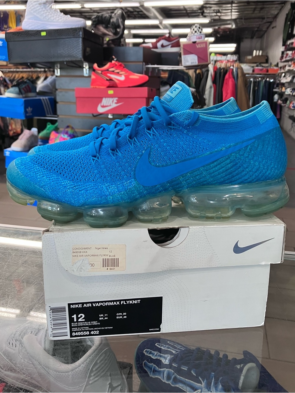 Nike Air VaporMax Blue Orbit Size 12 - Picture 3 of 9
